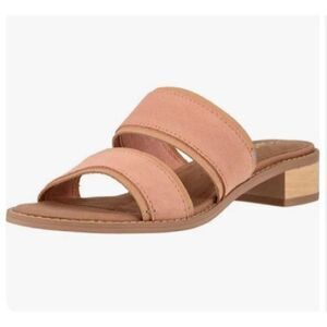 Toms Mariposa Sandals Womens Sunkiss Leather Two Tone Pink Straps Sz 9